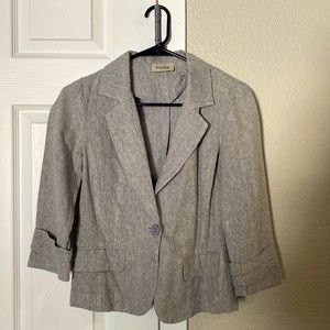 S Moss Light Grey Quarter Sleeve Blazer